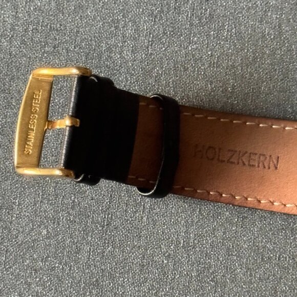 Men's Holzkern Chronograph Watch – Gold with Marble Dial - Picture 3 of 6